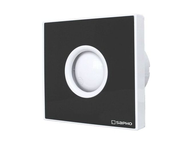 Sapho LITE koupelnový ventilátor axiální, 15W, potrubí 100mm, černá