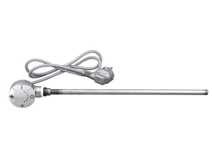 Aqualine Elektrická topná tyč s termostatem, rovný kabel, 600 W, chrom