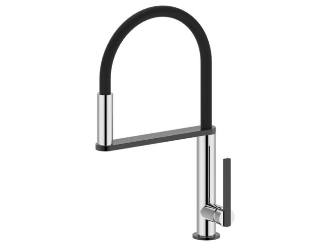 Sapho NIMOA stojánková dřezová baterie se sprškou, chrom/gun metal