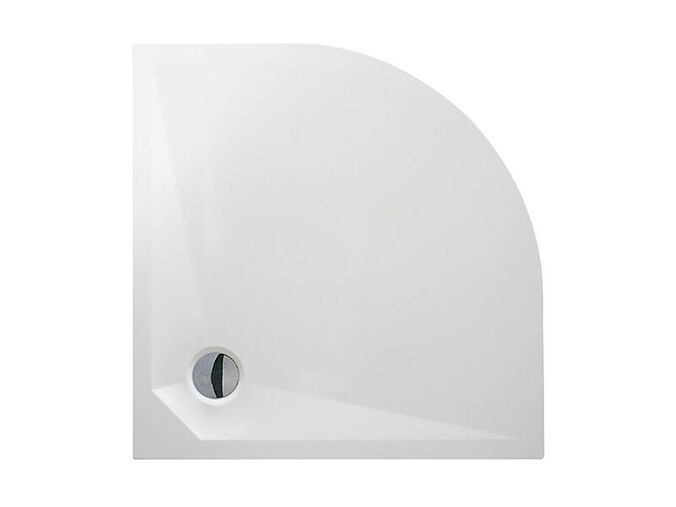 Roth Marmo Neo Round čtvrtkruhová sprchová vanička 80x80 cm, R550, litý mramor, bílá