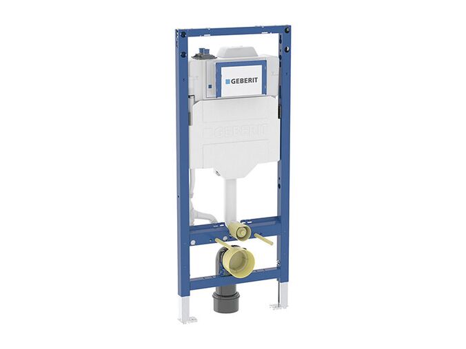 Geberit Duofix montážní prvek pro závěsné WC, 120 cm, se splach. nádržkou pod omítku Sigma 12 cm, 2 přívody vody, s hygienickým proplachem