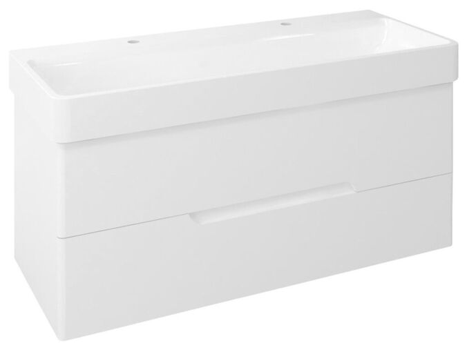 Sapho MEDIENA umyvadlová skříňka 117x51x48,5cm, bílá mat/bílá mat