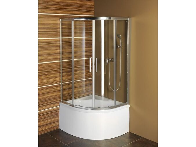 Polysan SELMA čtvrtkruhová sprchová zástěna 900x900x1650mm, čiré sklo