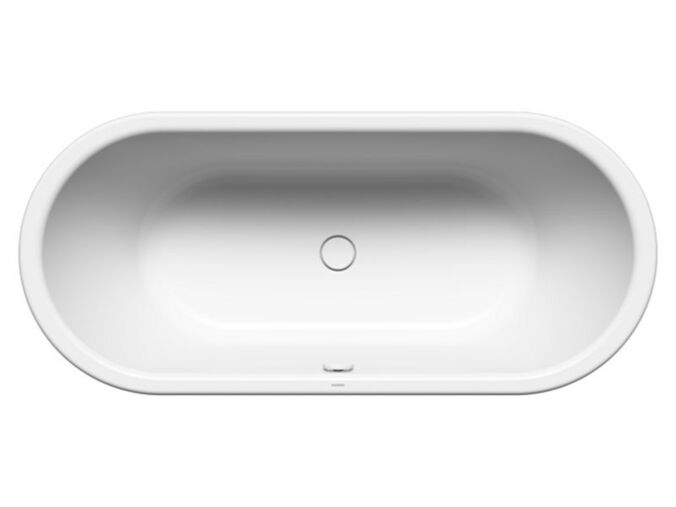 Kaldewei Meisterstück Centro Duo Oval 1128 volně stojící vana 180x80 cm, Perl-Effekt, odhlučnění, přepadová souprava 4040, bílá