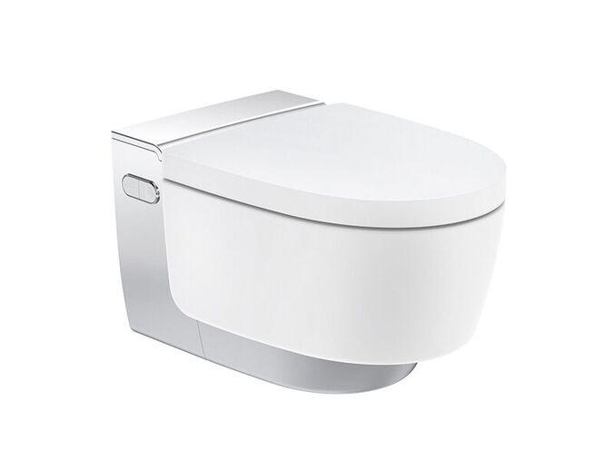 Geberit Mera Comfort kompletní závěsné WC Mera Comfort 59 cm, pochromovaná lesklá