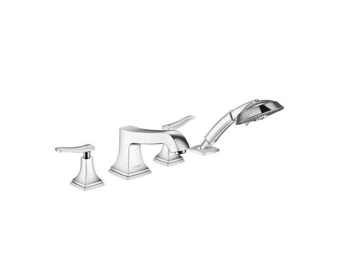 Hansgrohe Metropol Classic Čtyřotvorová baterie na okraj vany s páčkovou rukojetí, chrom