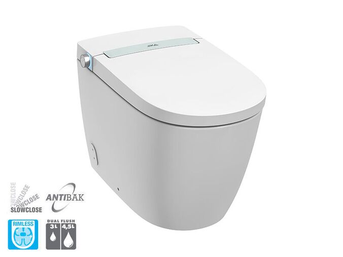 Jika Mila stojící klozet s bidetovací funkcí JIKAclean, rimless, 65,5x41x46 cm, bílá