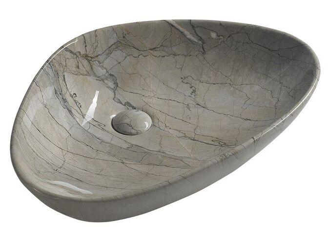 Sapho DALMA keramické umyvadlo na desku, 58,5x39 cm, grigio