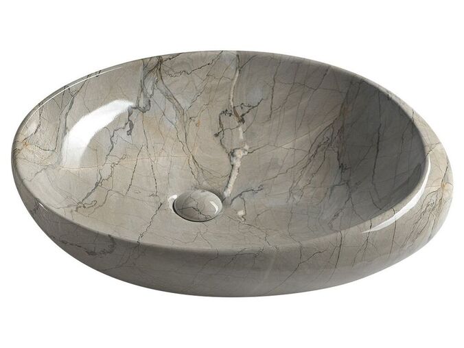 Sapho DALMA keramické umyvadlo na desku, 68x44 cm, grigio