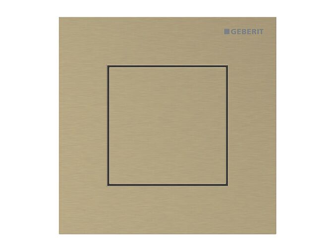 Geberit Typ 40 Square pneumatické ovládání splachování pisoárů, mosazná barva kartáčovaná, easy-to-clean