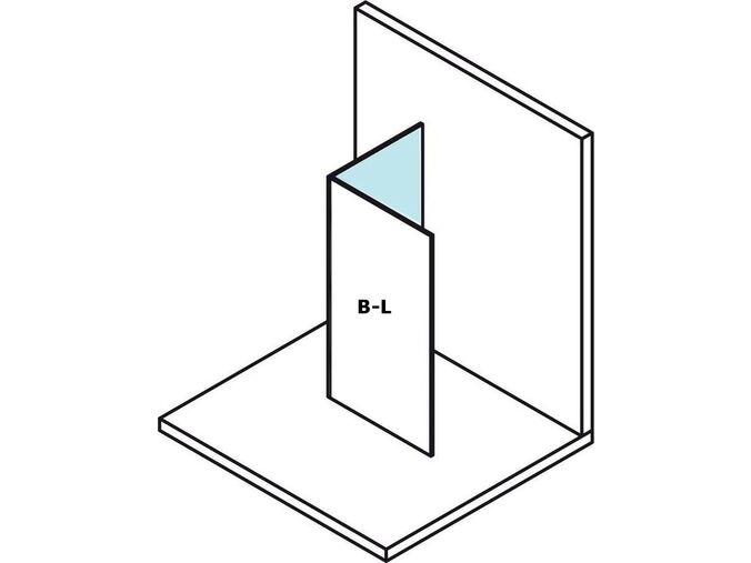 Polysan MODULAR SHOWER pevný panel k instalaci na stěnu modulu MS2, 1200 mm, levý