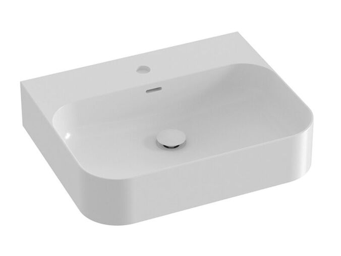 Ravak Ceramic Slim Wall R umyvadlo 55,3x45,2 cm, otvor pro baterii, přepad, bílá