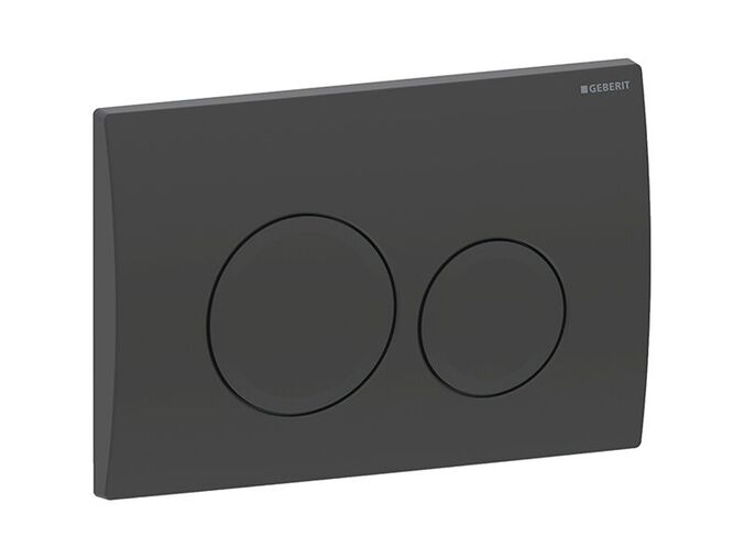 Geberit Delta20 ovládací tlačítko, pro 2 množství splachování, černá mat