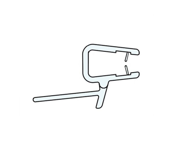 SanSwiss náhradní díly, vodorovné těsnění na skla tl. 5 a 6 mm, 100 cm