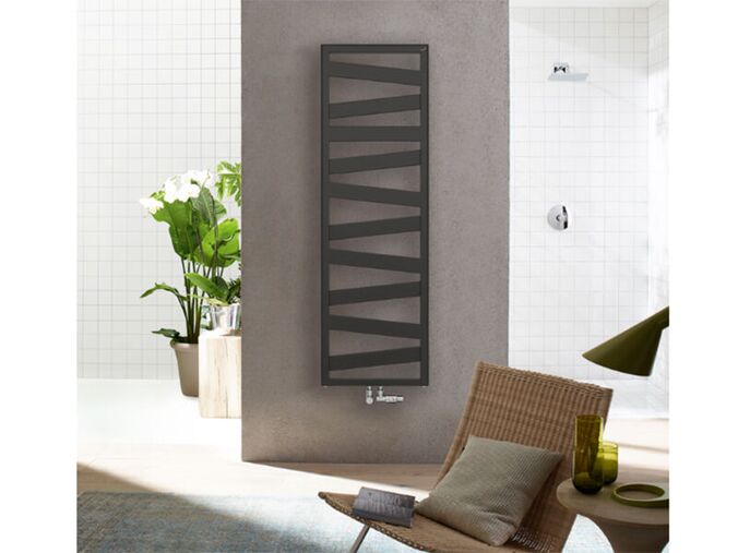 Zehnder Kazeane nástěnný otopné těleso 170x60 cm, středové připojení, Black Matt
