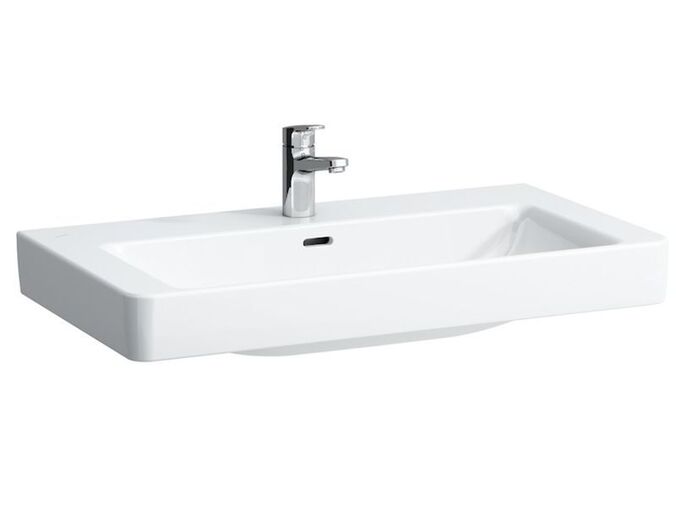 Laufen Pro S nástěnné umyvadlo 85x46,5 cm, s otvorem pro baterii, broušená spodní část, bílá