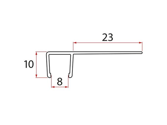 Gelco Set svislých těsnění pro sklo 8/8mm, 2000mm