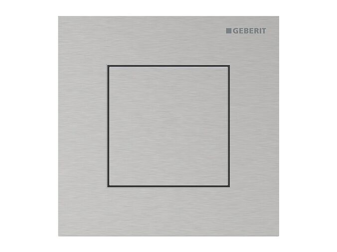Geberit Typ 40 Square pneumatické ovládání splachování pisoárů, nerezová ocel kartáčovaná, easy-to-clean
