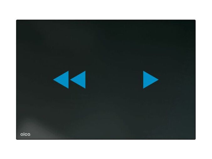 Alcadrain Night Light 2 Slim ovládací tlačítko, pro 2 množství splachování, bezdotykové, s podsvícením, sklo černá