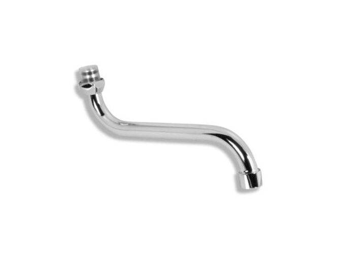Novaservis Výtokové ramínko 22 cm trubkové bílá-chrom
