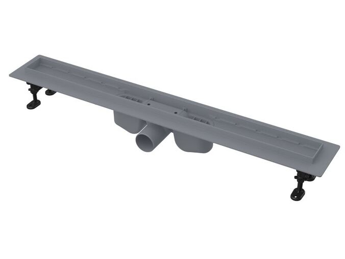 Alcadrain Optimal Podlahový žlab s okrajem pro perforovaný rošt nebo vložení dlažby 65 cm