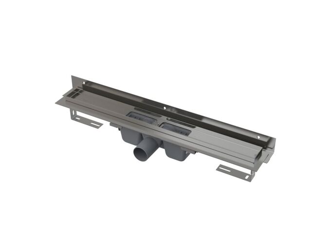 Alcadrain FLEXIBLE Podlahový žlab 1150mm s okrajem pro perforovaný rošt s nastavitelným límcem ke stěně