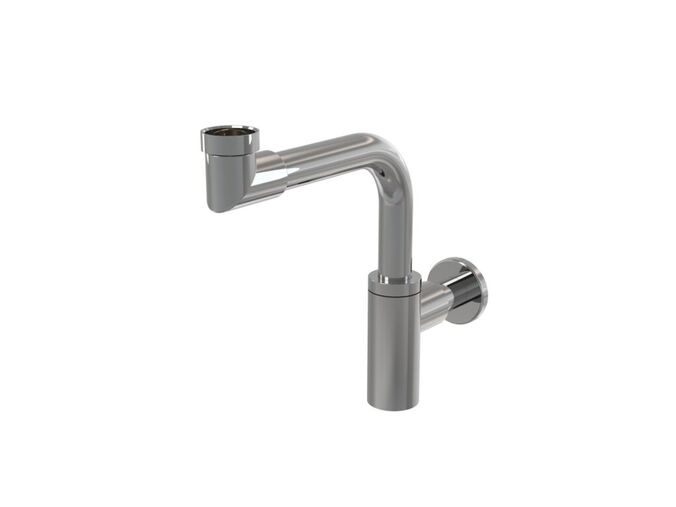 Alcadrain DESIGN Umyvadlový sifon, prostorově úsporný, průměr 32 mm, celokovový