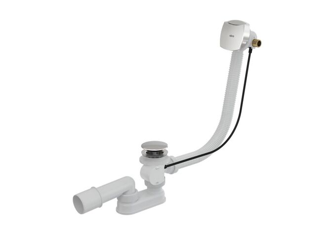 Alcadrain Sifon vanový automat s napouštěním přepadem 57 cm, chrom