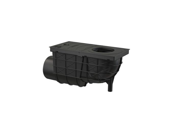 Alcadrain Univerzální lapač střešních splavenin 300x155/110mm boční černý