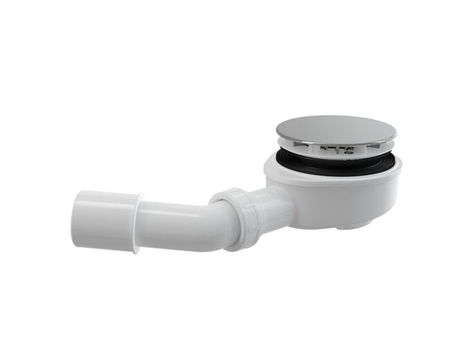 Alcadrain Sifon sprchový pro vaničky s otvorem 90mm, krytka chrom