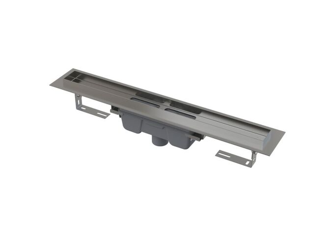 Alcadrain PROFESSIONAL Podlahový žlab 1150mm s okrajem pro plný rošt, svislý odtok