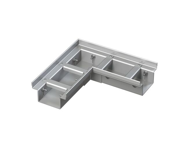 Alca Drenážní žlab rohový nastavitelný, 10 cm, nerez