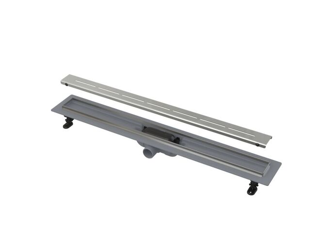 Alcadrain SIMPLE Podlahový žlab s nerezovým okrajem pro perforovaný rošt 55 cm