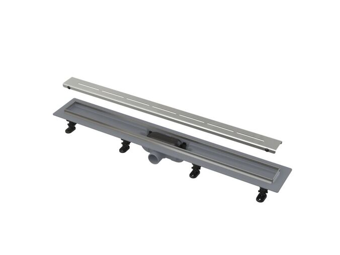 Alcadrain SIMPLE Podlahový žlab s nerezovým okrajem pro perforovaný rošt 75 cm