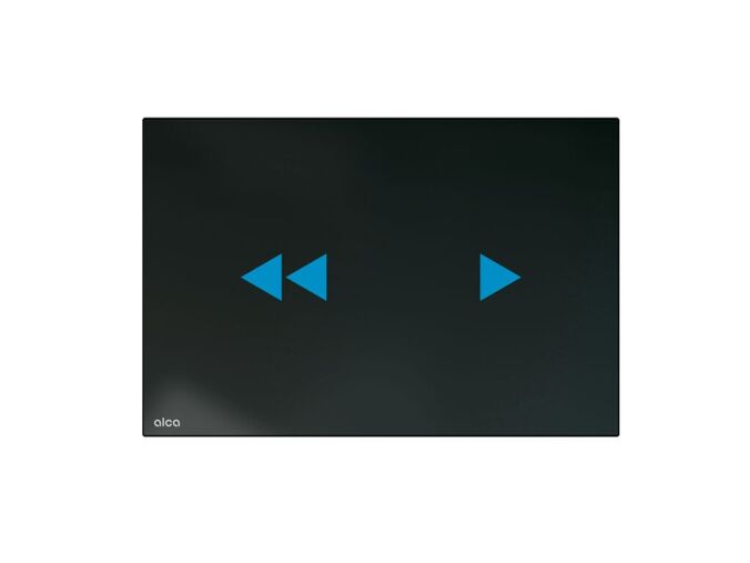 Alcadrain Night Light 2 Ovládací tlačítko, pro 2 množství splachování, bezdotykové, s podsvícením, sklo černá