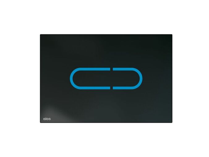 Alcadrain Night Light 1 Slim ovládací tlačítko, pro 2 množství splachování, bezdotykové, s podsvícením, sklo černá