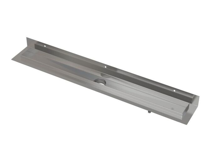 Alcadrain Modular Wall Podlahový žlab 850 mm, s okrajem pro rošt a s pevným límcem