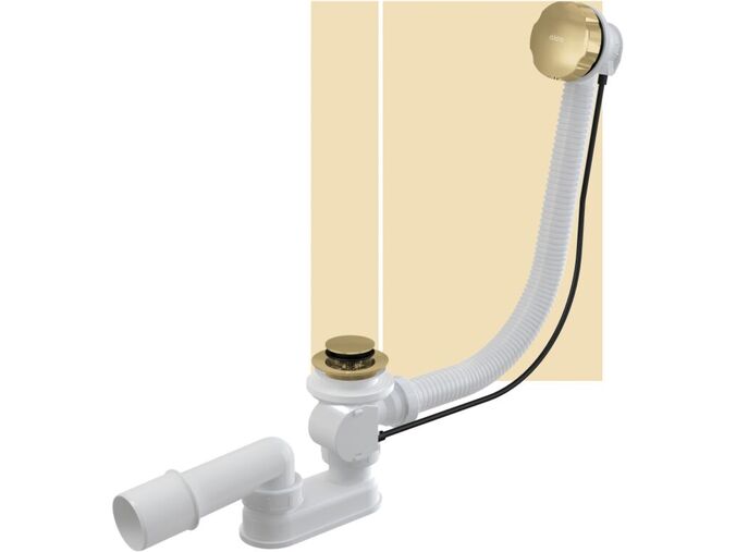 Alcadrain Sifon vanový automat komplet 57 cm, Gold lesk 