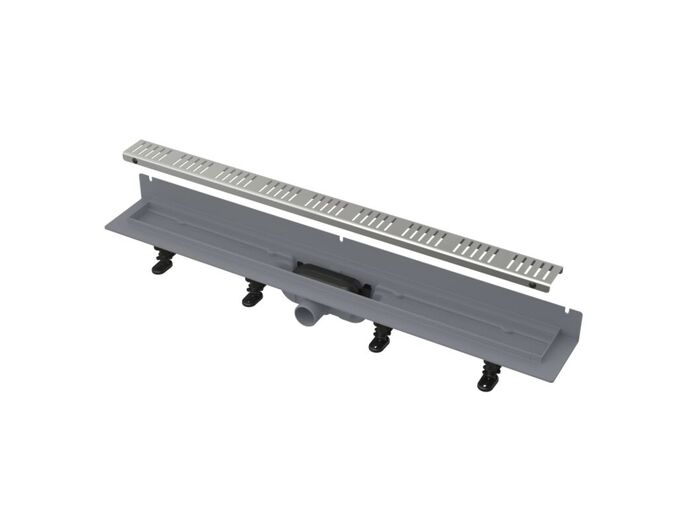 Alcadrain Wall Podlahový žlab 65 cm s okrajem pro perforovaný rošt, mosaz