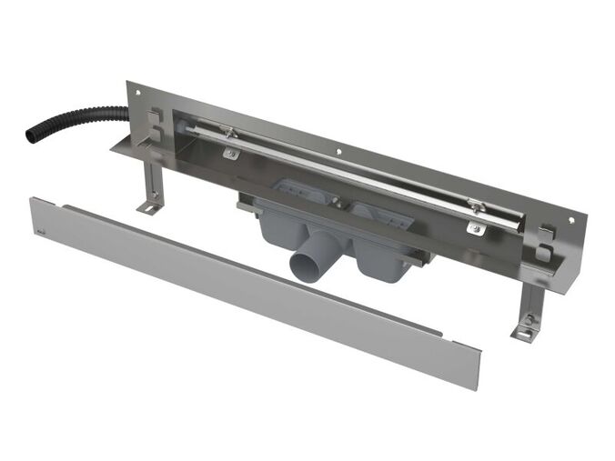 Alcadrain Spa Odtokový systém pro zabudování do stěny 85 cm, kryt nerez mat, osvětlení bílá