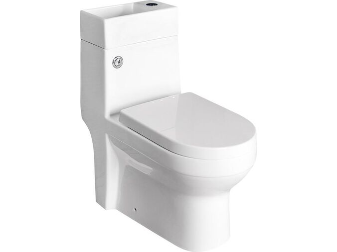 Aqualine GAVI WC kombi s umývátkem, včetně PP sedátka, zadní odpad