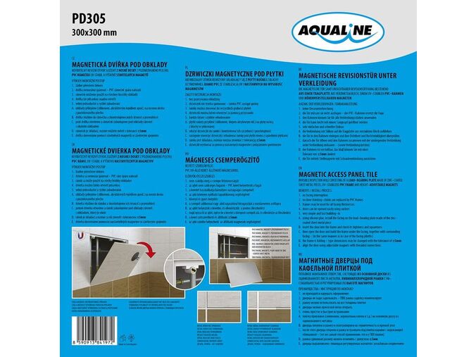 Aqualine Magnetická dvířka pod obklady 300x300