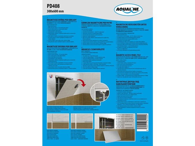 Aqualine Magnetická dvířka pod obklady 300x600