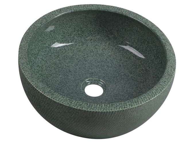 Sapho PRIORI keramické umyvadlo na desku, Ø 42 cm, zelená