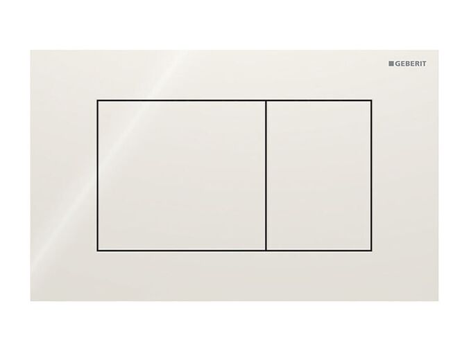 Geberit Sigma40 Square ovládací tlačítko, pro 2 množství splachování, písková šedá