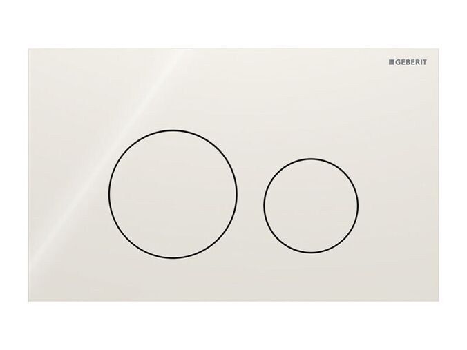 Geberit Sigma40 Round ovládací tlačítko, pro 2 množství splachování, písková šedá