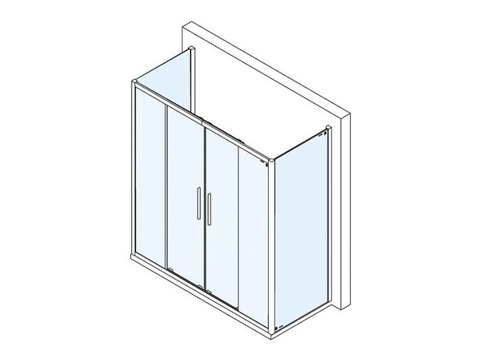 Polysan LUCIS LINE třístěnný sprchový kout 1500x800x800mm