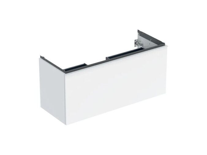 Geberit Acanto skříňka pod umyvadlo 118,4x47,5x54,1 cm, 1x zásuvka s vnitřní zásuvkou, lakovaná lesk bílá