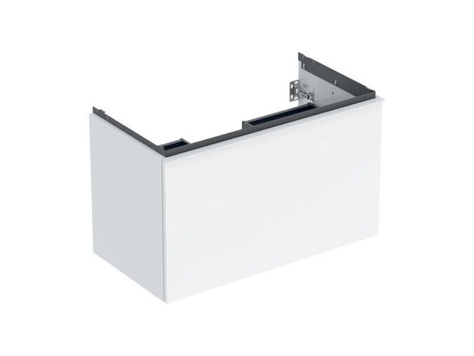Geberit Acanto skříňka pod umyvadlo 88,8x47,5x54,1 cm, 1x zásuvka s vnitřní zásuvkou, lakovaná lesk bílá