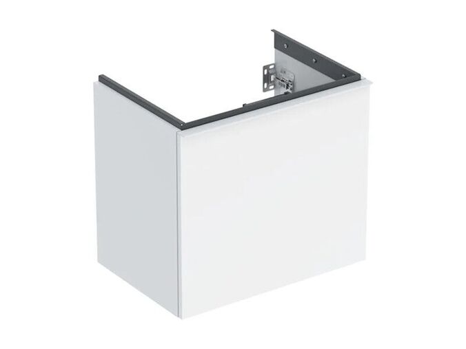 Geberit Acanto skříňka pod umyvadlo 59,2x41,5x53,5 cm, 1x zásuvka s vnitřní zásuvkou, zkrácené vyložení, lakovaná lesk bílá